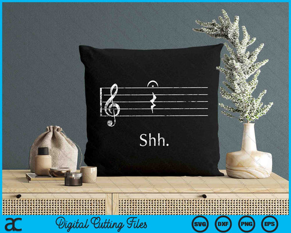 Musician Shh Quarter Rest and Fermata SVG PNG Digital Cutting Files