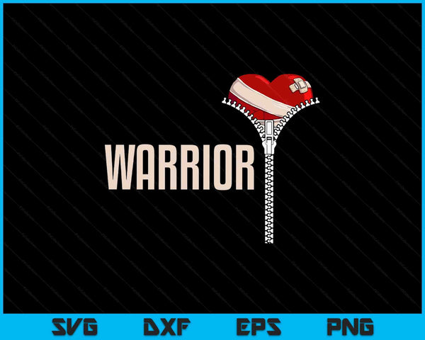 Open heart surgery recovery art warrior SVG cut file