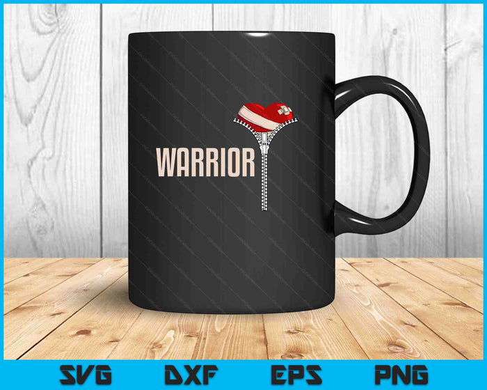 Funny Open Heart Surgery Recovery Art Warrior SVG PNG Digital Printable Files