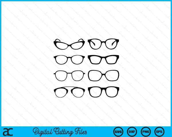 Optometry multi eyeglasses optometrist life optician SVG cut file