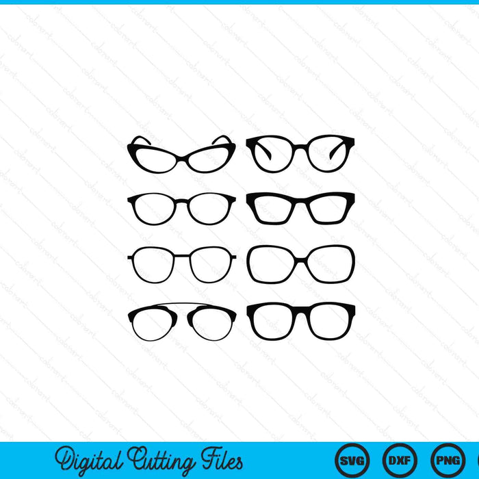 Optometry multi eyeglasses optometrist life optician SVG cut file