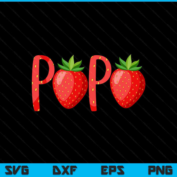 Papa strawberry summer fruit great Father's Day SVG cut file