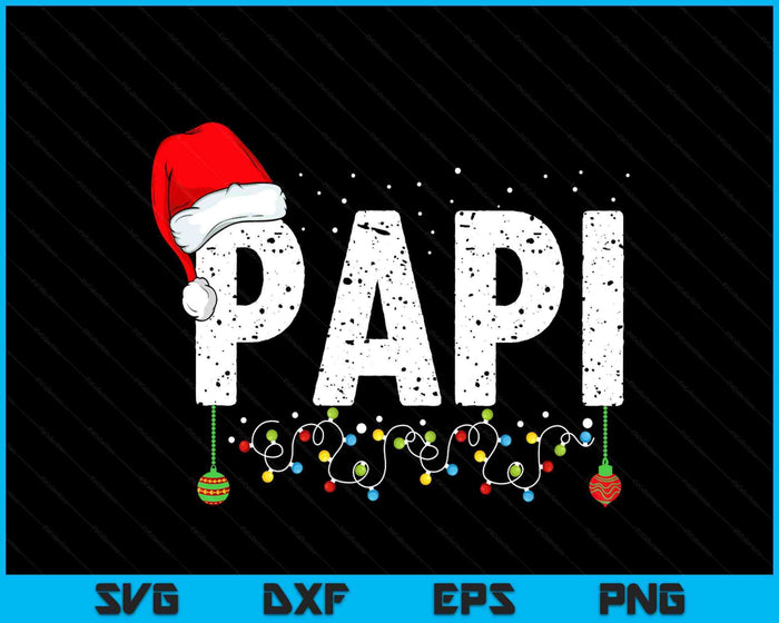 Funny Papi Merry Christmas Pajama Family Men Meme Xmas SVG PNG Digital Printable Files