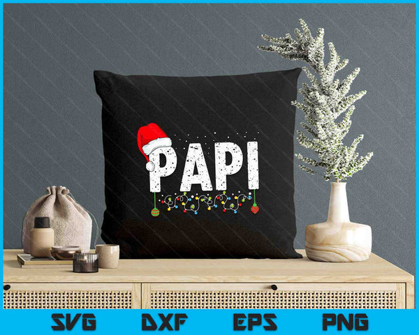 Funny Papi Merry Christmas Pajama Family Men Meme Xmas SVG PNG Digital Printable Files