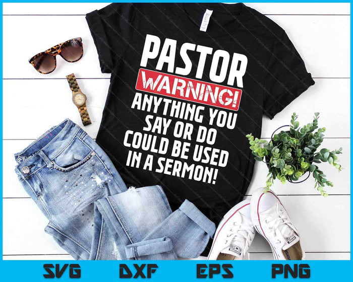 Funny Pastor Gift For Religious Preachers Church SVG PNG Digital Printable Files