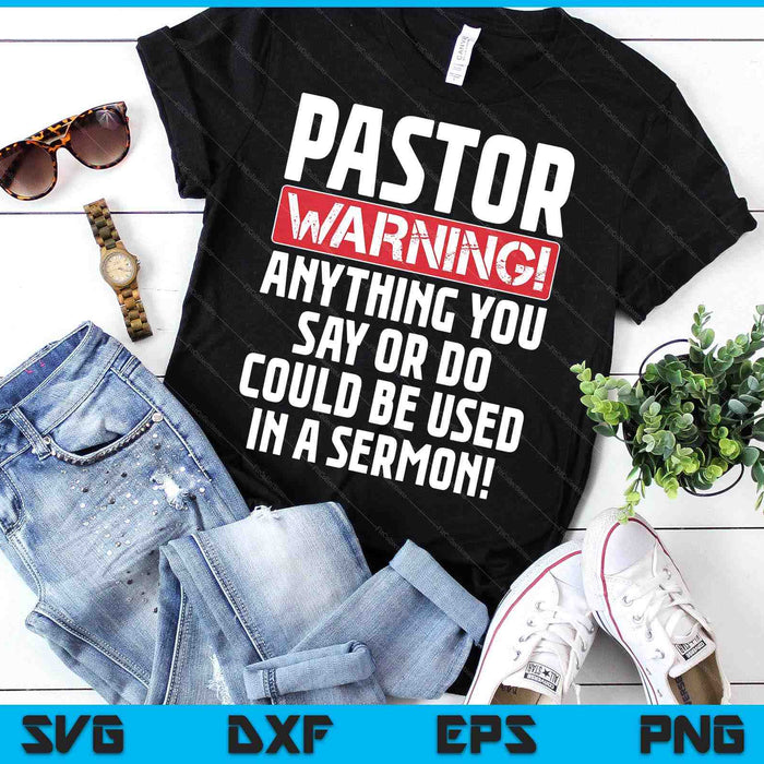 Funny Pastor Gift For Religious Preachers Church SVG PNG Digital Printable Files