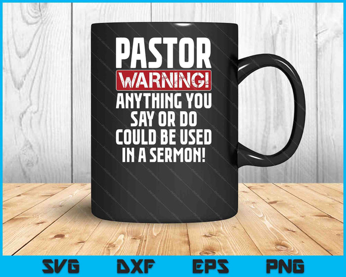 Funny Pastor Gift For Religious Preachers Church SVG PNG Digital Printable Files