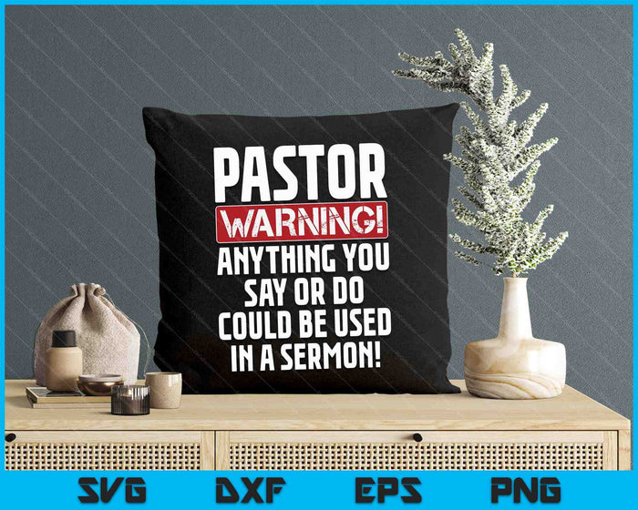 Funny Pastor Gift For Religious Preachers Church SVG PNG Digital Printable Files