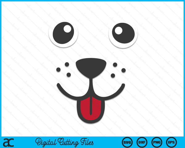 Pet Animal Dog Puppy Happy Emoticon Face SVG PNG Digital Printable Files