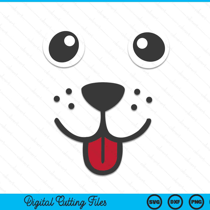 Pet Animal Dog Puppy Happy Emoticon Face SVG PNG Digital Printable Files