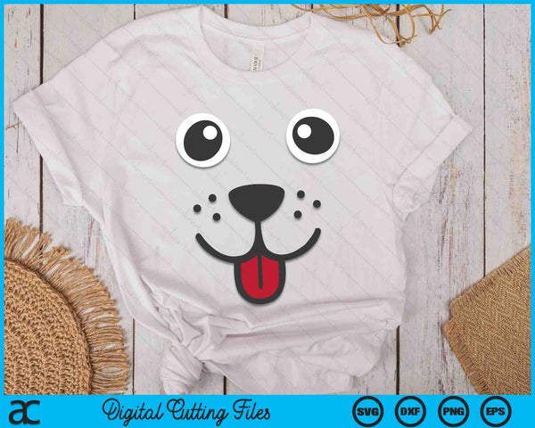 Pet Animal Dog Puppy Happy Emoticon Face SVG PNG Digital Printable Files