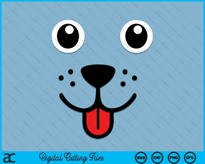 Funny Pet Animal Dog Puppy Happy Emoticon Face SVG PNG Digital Printable Files