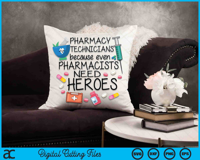 Funny Pharmacy Technician CPhT Pharmacist Pharm Tech SVG PNG Digital Printable Files