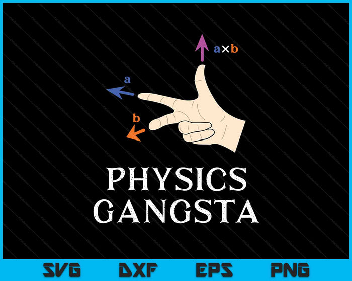 Funny Physics Joke Pun Physics Gangsta Physics Gift SVG PNG Digital Cutting Files