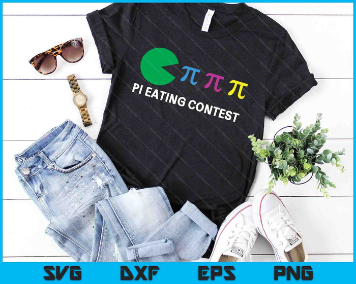 Grappige Pi dag wiskunde wetenschap Pi eten wedstrijd mix SVG PNG digitale afdrukbare bestanden