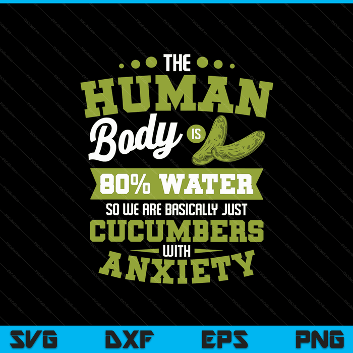 Funny Pickle Cucumber Vegetable Lover SVG PNG Digital Printable Files