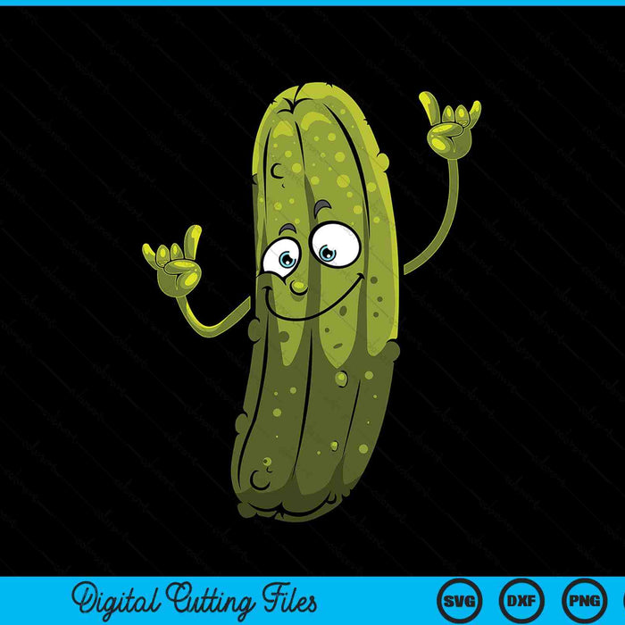 Pickle Designs For Men Women Cucumber Dancing Food SVG PNG Digital Cutting Files