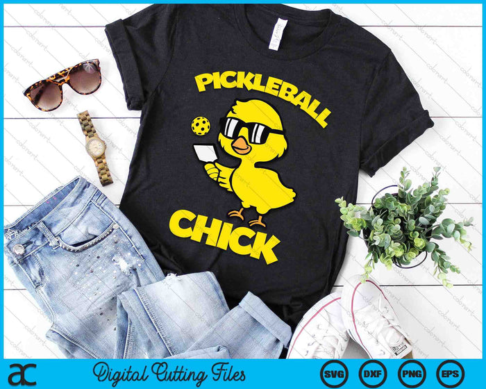 Funny Pickleball Chick Player Loves To Play SVG PNG Digital Cutting File