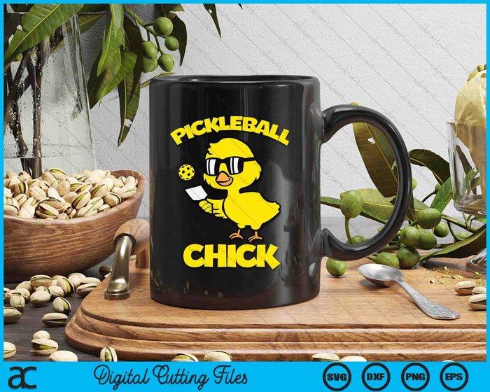 Funny Pickleball Chick Player Loves To Play SVG PNG Digital Cutting File