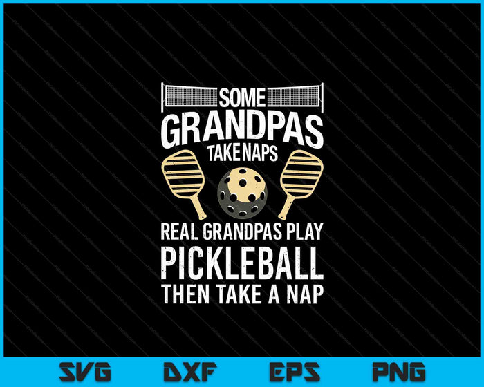 Pickleball ontwerp voor mannen opa Pickleball speler SVG PNG digitale snijbestanden