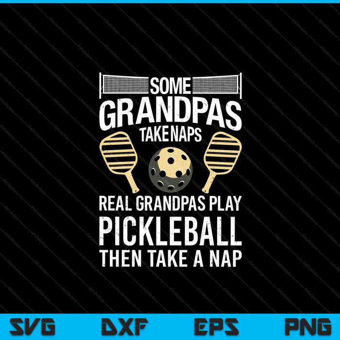 Pickleball ontwerp voor mannen opa Pickleball speler SVG PNG digitale snijbestanden