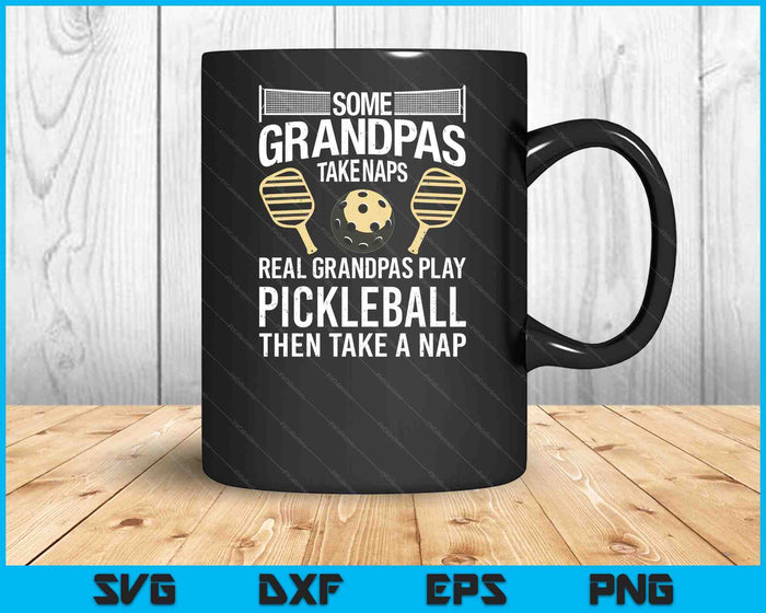 Pickleball ontwerp voor mannen opa Pickleball speler SVG PNG digitale snijbestanden