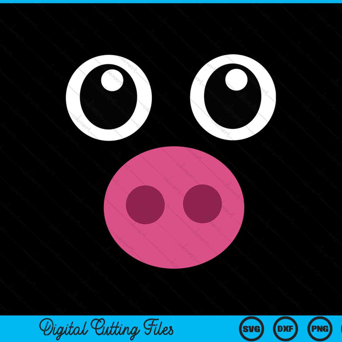 Pig face swine Halloween costume SVG PNG cut file for Cricut