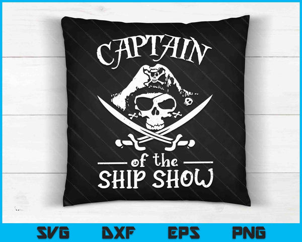 Funny Pirate design Captain Ship Show SVG PNG Cutting Printable Files