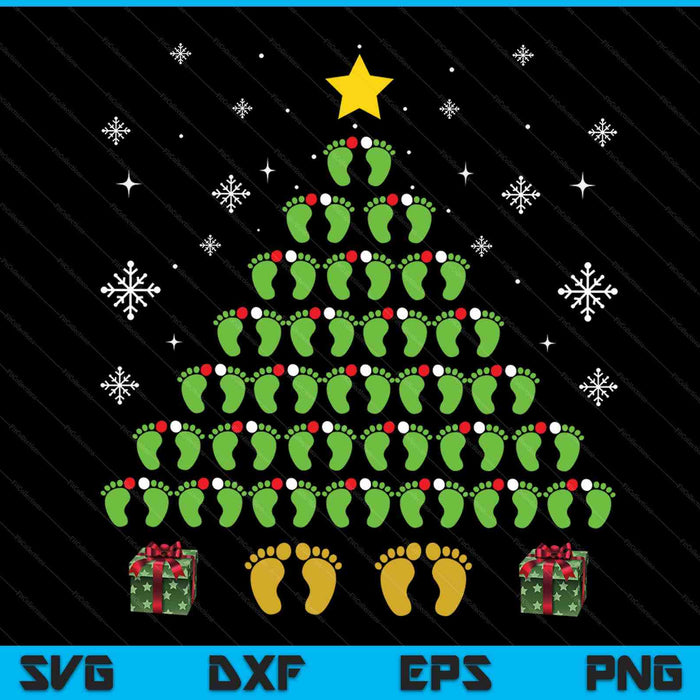 Podiatry Christmas tree foot podiatrist idea SVG cut file