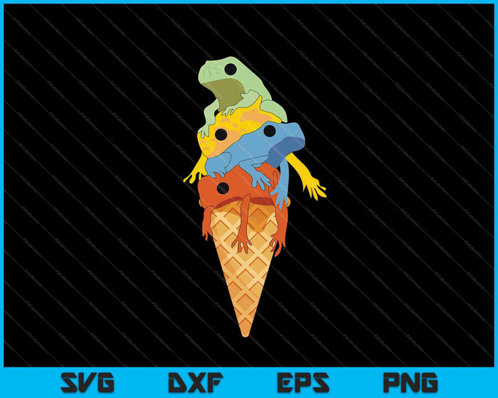 Divertido dardo venenoso ranas helado SVG PNG cortando archivos imprimibles