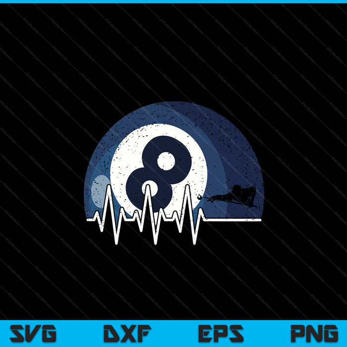 Pool ball heartbeat player SVG cut file