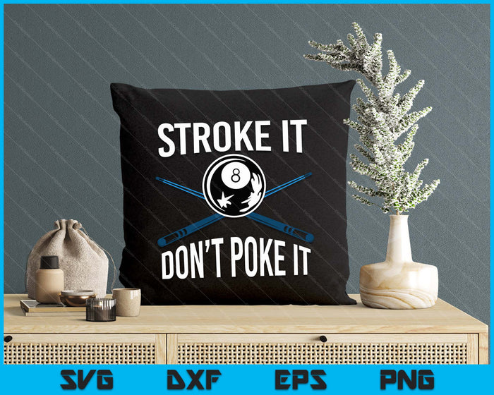 Funny Pool Player Billard 8 Ball SVG PNG Digital Cutting Files