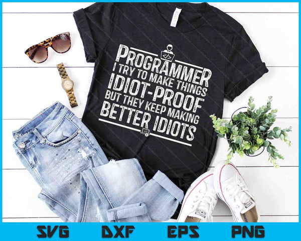 Funny Programmer Art Men Women Computer Coder Programming SVG PNG Digital Cutting Files