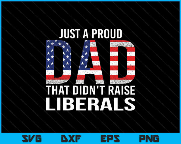 Proud American dad 4th of July USA flag patriotic SVG cut file