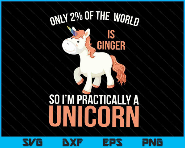 Funny Redhead Unicorn Ginger Woman Girls Gift SVG PNG Digital Cutting Files