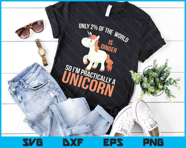 Funny Redhead Unicorn Ginger Woman Girls Gift SVG PNG Digital Cutting Files
