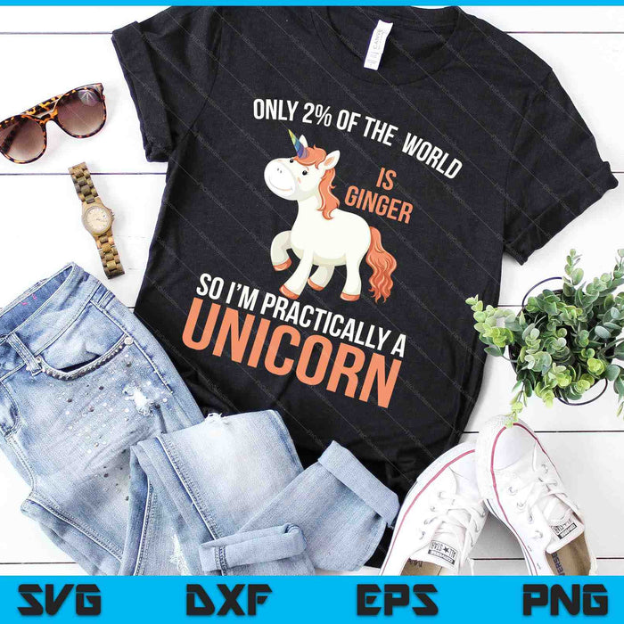 Funny Redhead Unicorn Ginger Woman Girls Gift SVG PNG Digital Cutting Files