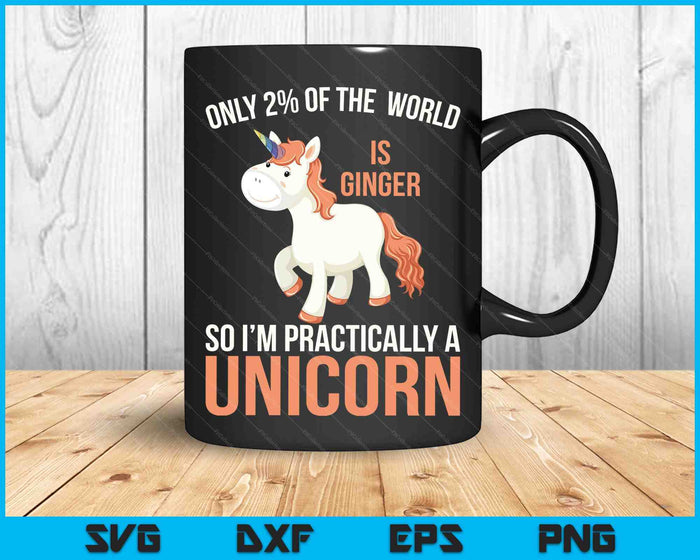 Funny Redhead Unicorn Ginger Woman Girls Gift SVG PNG Digital Cutting Files