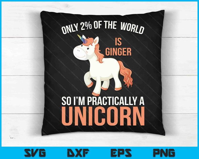 Funny Redhead Unicorn Ginger Woman Girls Gift SVG PNG Digital Cutting Files