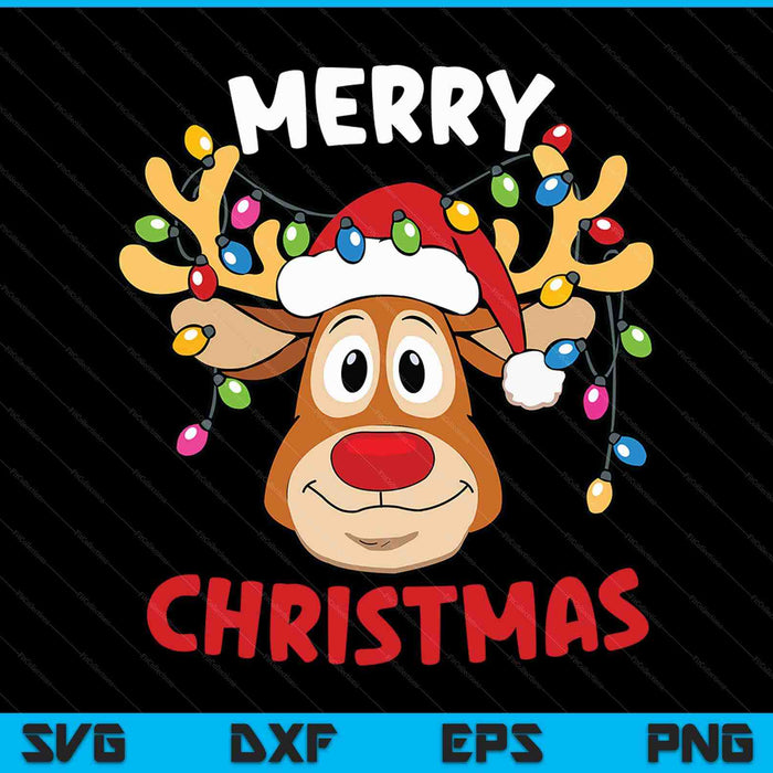 Funny Reindeer Xmas Family Merry Christmas SVG PNG Digital Cutting Files