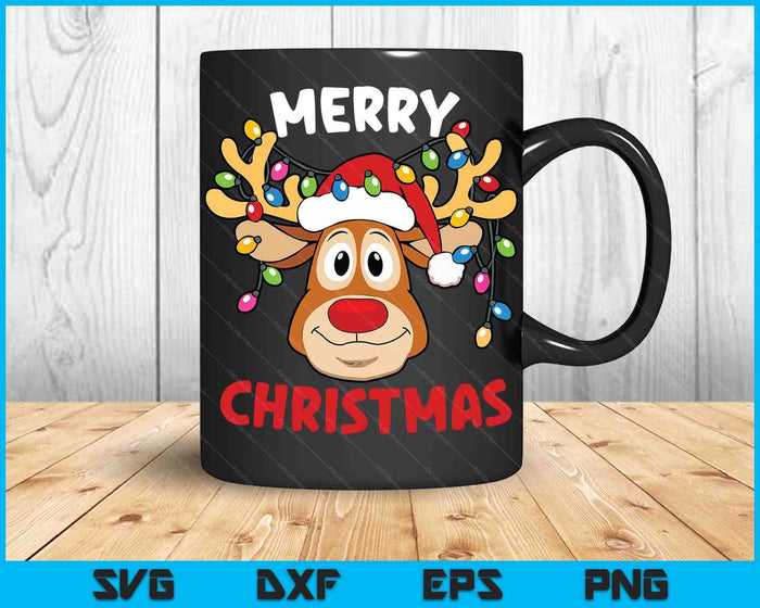 Funny Reindeer Xmas Family Merry Christmas SVG PNG Digital Cutting Files