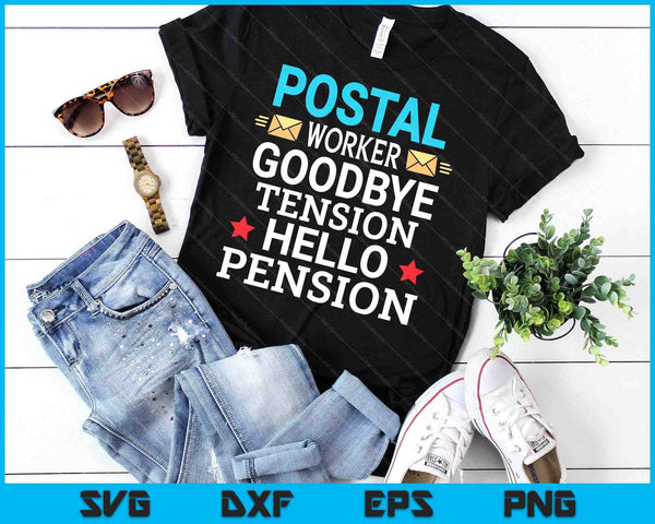 Funny Retirement Party Gifts Retired Postal Worker SVG PNG Digital Cutting Files