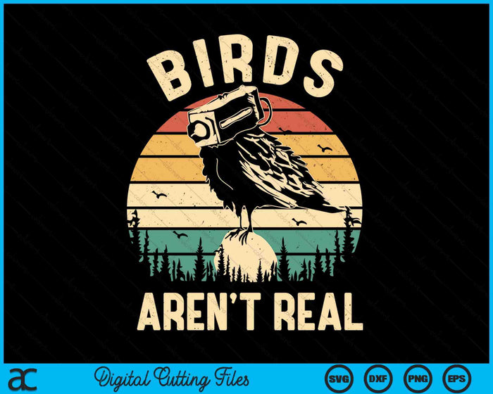 Funny Retro Vintage Birds Aren't Real Birds Spies SVG PNG Digital Printable Files