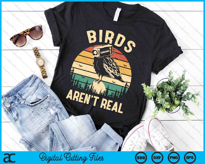 Funny Retro Vintage Birds Aren't Real Birds Spies SVG PNG Digital Printable Files