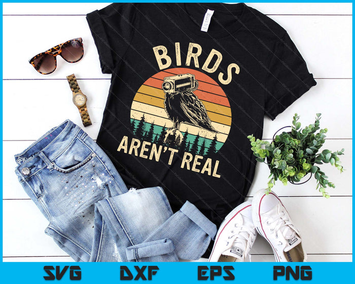 Funny Retro Vintage Birds Aren't Real Birds Spies SVG PNG Digital Printable Files