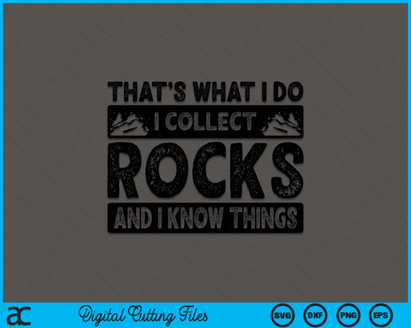Rock collecting rockhound geology lover SVG cut file
