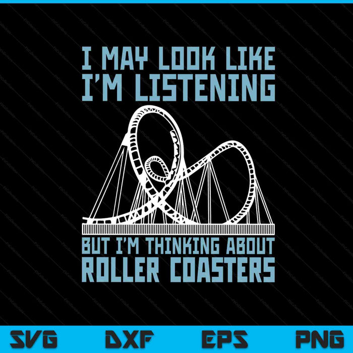 Roller coaster amusement park lover SVG cut file