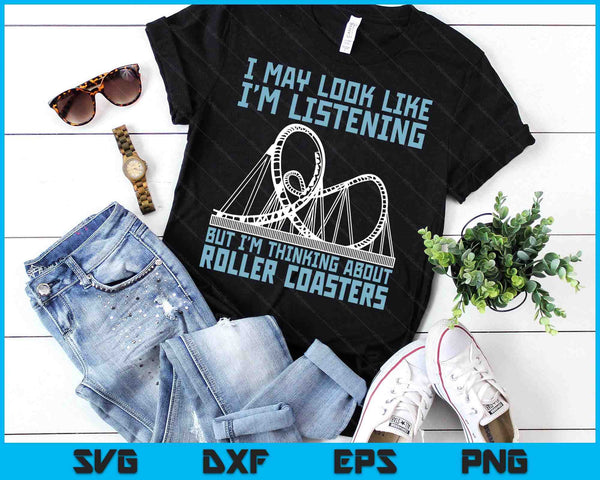 Funny Roller Coaster Amusement Park Lover SVG PNG Digital Printable Files