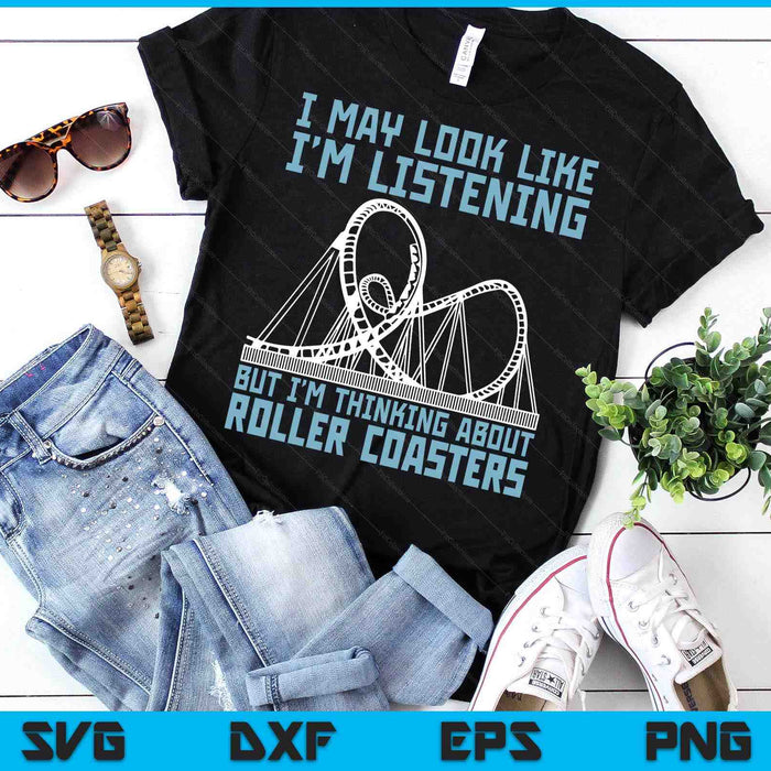 Funny Roller Coaster Amusement Park Lover SVG PNG Digital Printable Files