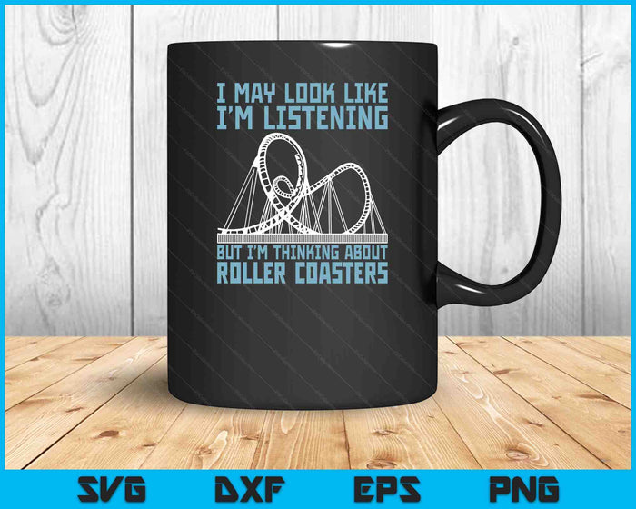 Funny Roller Coaster Amusement Park Lover SVG PNG Digital Printable Files